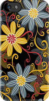 Simple Retro Floral Design  iPhone Case Cover     1027