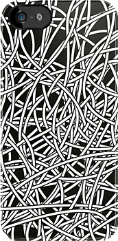 Black and white tangled wires    iPhone Case Cover     111