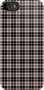 black plaid pattern    iPhone Case Cover     113