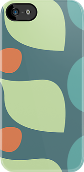 Terra Cotta Orange and Teal  iPhone Case Cover     1134