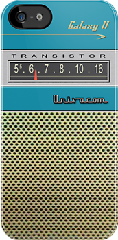 Transistor Radio - Galaxy II Blue  iPhone Case Cover     1202