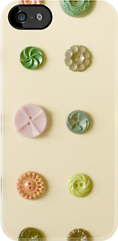 Vintage Button Card Pastel Buttons  iPhone Case Cover     1235