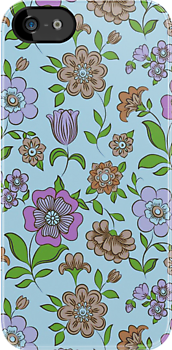 Colorful Retro Floral Collage  iPhone Case Cover     244