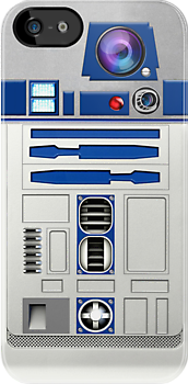 Funny Cute Retro Robot Droid with Dual Blue Lens Camera  iPhone Case Cover     402