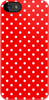 Polka Dots Red and White  iPhone Case Cover     856