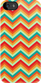 Retro Zig Zag Chevron Pattern iPhone Kılıf-Kapak  972