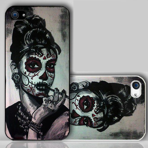Sugar Skull Audrey Herburn  iPhone Case Cover    390