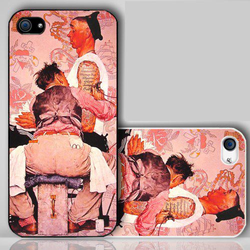 Vintage Norman Rockwell The Tattooist  iPhone Case Cover    458