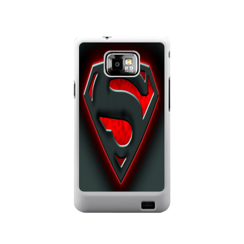 Black Logo Superman Samsung Galaxy S II Kapak-Kılıf 006