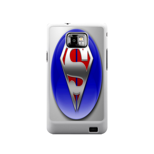 Blue Logo Superman Samsung Galaxy S II Kapak-Kılıf 007