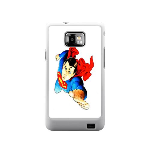 Flying Superman Samsung Galaxy S II Kapak-Kılıf 018