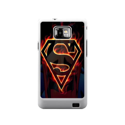 Logo on Fire Superman Samsung Galaxy S II Kapak-Kılıf 031