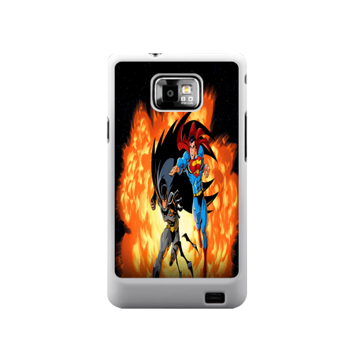 On Fire Superman Samsung Galaxy S II Kapak-Kılıf 033