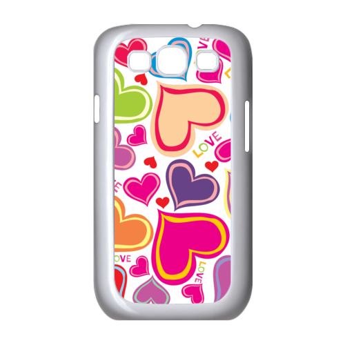 Color Hearts Samsung Galaxy S3 I9300 Kapak-Kılıf 070