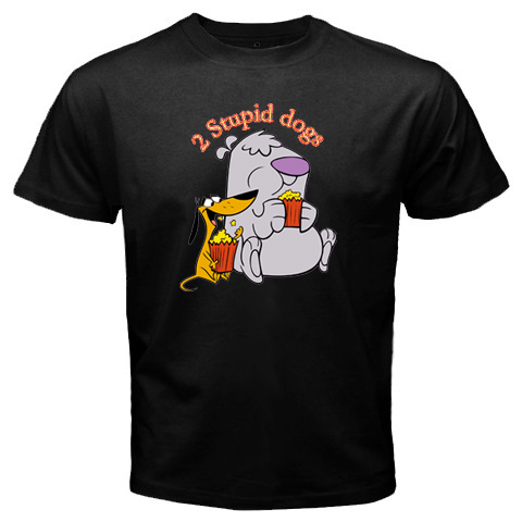 2 Stupid Dogs Retro Cartoon Tshirt #01