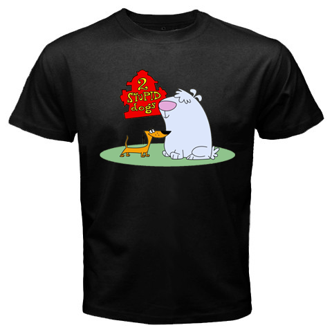 2 Stupid Dogs Retro Cartoon Tshirt #03