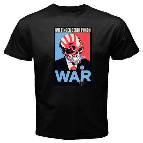 5 Five Finger Death punch War Black Tshirt #02