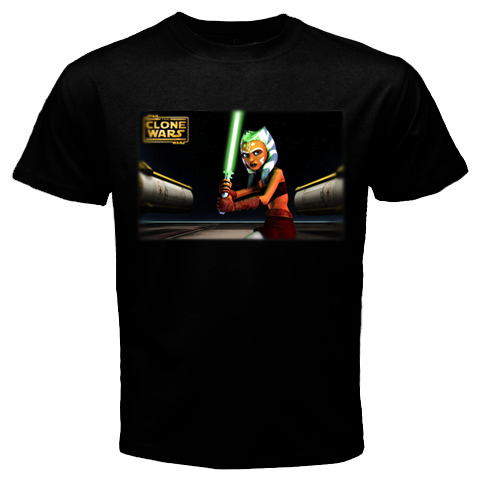 Ahsoka Tano Star Wars The Clone Wars Black Tshirt