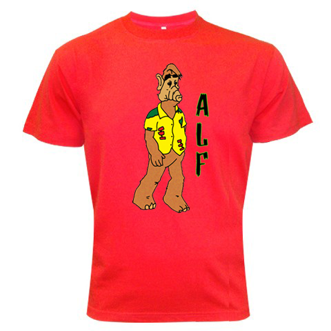 Alf Cartoon Red Color Tshirt #01