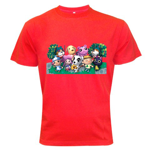 Animal Crossing Cartoon Red Color Tshirt #06