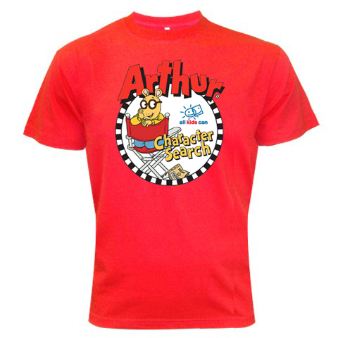 Arthur & DW Cartoon Red Color Tshirt #01