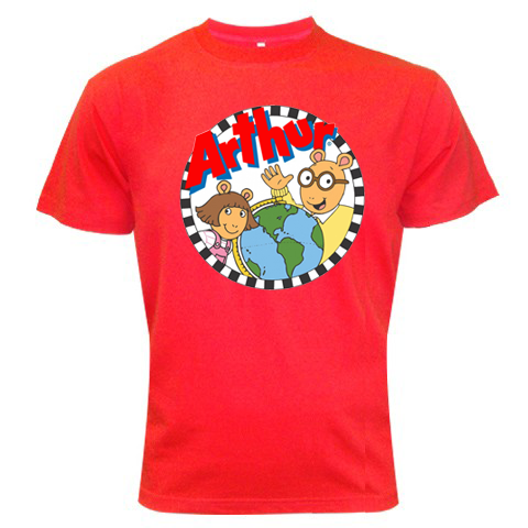 Arthur & DW Cartoon Red Color Tshirt #02