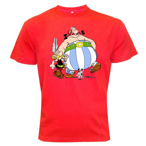 Asterix Cartoon Red Color Tshirt #01