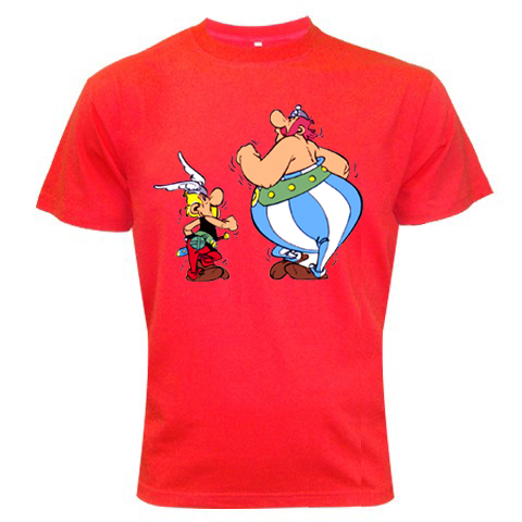 Asterix Cartoon Red Color Tshirt #03
