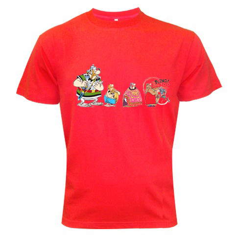 Asterix Cartoon Red Color Tshirt #09