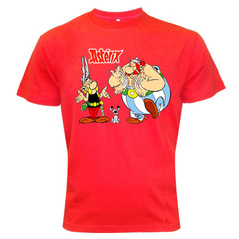 Asterix Cartoon Red Color Tshirt #13