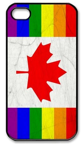 CANADA RAINBOW FLAG Canadian Lesbian Bisexual GAY PRIDE  iPhone Kılıf-Kapak  319