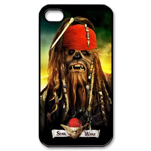 Funny Star wars parody Cursed Jack Sparrow chewbacca iPhone Kılıf-Kapak 700