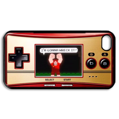 Retro Nintendo Gold gameboy gamewatch wreck it Ralph iPhone Kılıf-Kapak 492