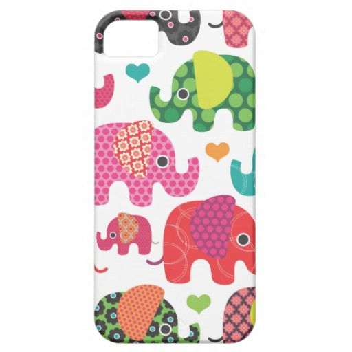 Colorful elephants iPhone Kılıf-Kapak-255