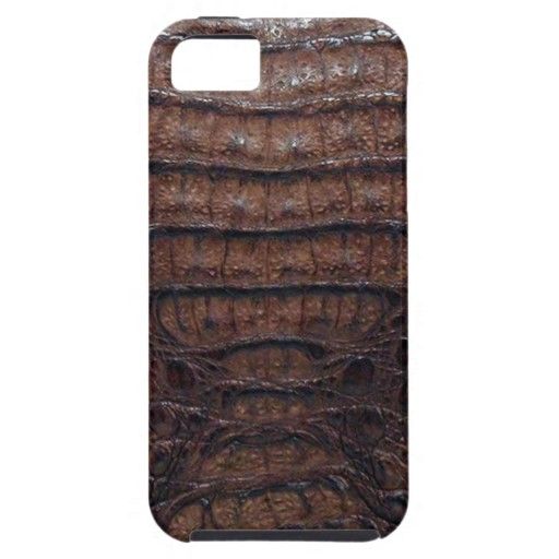 Exotic Brown Alligator Skin iPhone Kılıf-Kapak-360