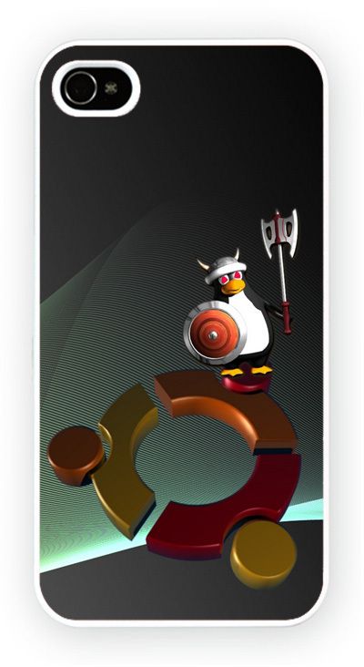 Linux Tux Pinguin King iPhone Kılıf-Kapak-663