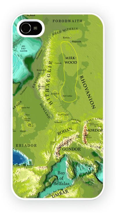 Map of Middle Earth Lord Of The Ring iPhone Kılıf-Kapak-694