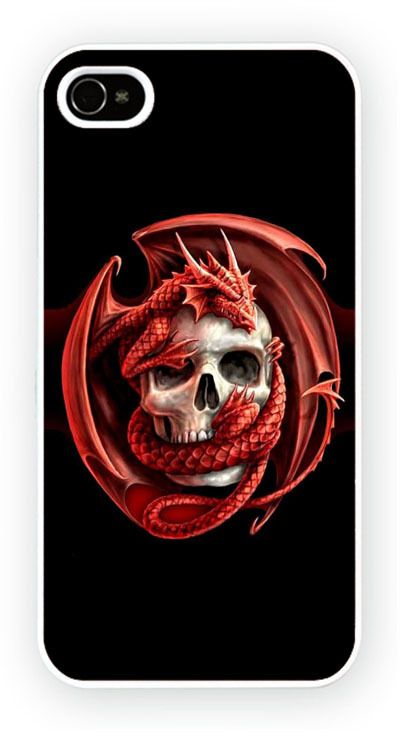 Red Dragon Skull iPhone Kılıf-Kapak-933