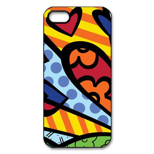 Romero Britto heart art iPhone Kılıf-Kapak-967