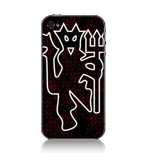 Man Utd Manchester United White Line Logo Wine iPhone Kılıf-Kapak  257
