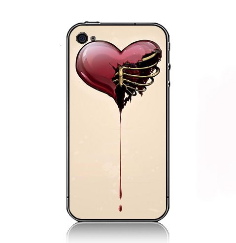 Minimalistic Humor Funny Textures Hearts Organ Bones Splashes iPhone Kılıf-Kapak  337