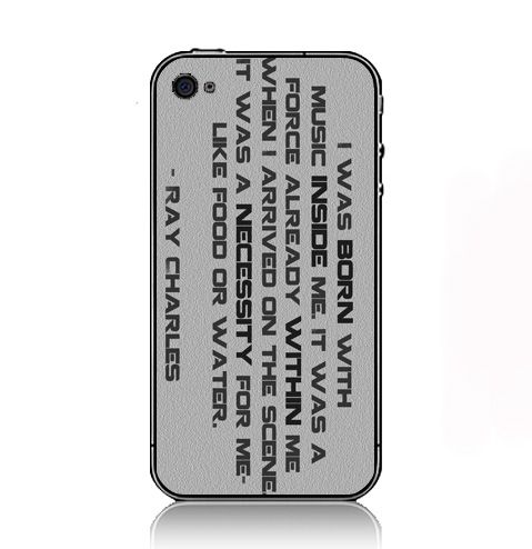 Music Quotes Ray Charles iPhone Kılıf-Kapak 469