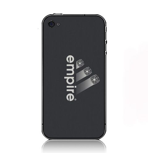 Star Wars Minimalistic Adidas Front Parody Logos Grey Background iPhone Kılıf-Kapak  982