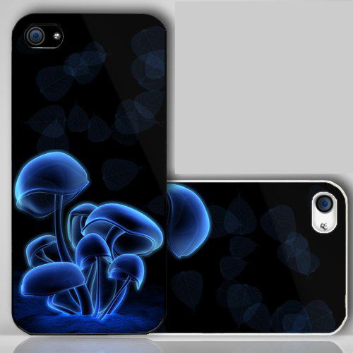 Blue Neon Mushrooms  iPhone Case Cover    025