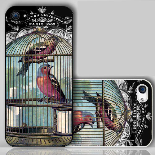 Ephemera Bird Cage  iPhone Case Cover    061