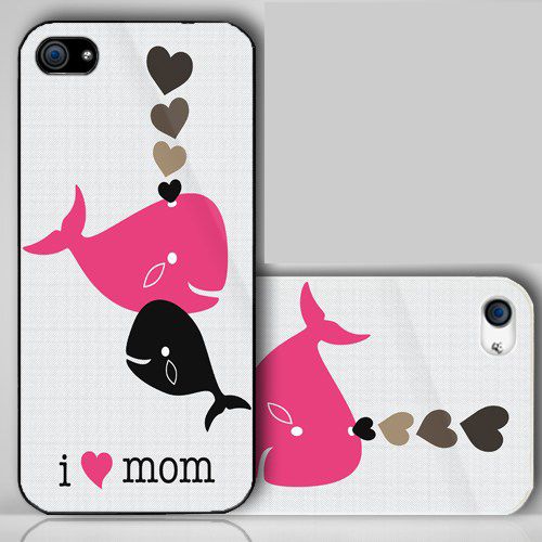 Happy Whale I Love Mom   iPhone Case Cover    092