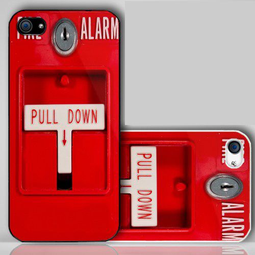 Red Fire Alarm Pull Down   iPhone Case Cover    134