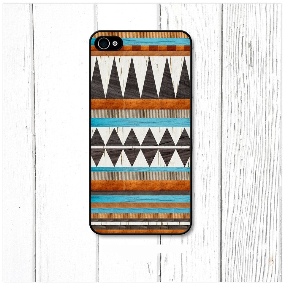 Aztec Navajo Style Pattern on Wood   iPhone Case Cover    015