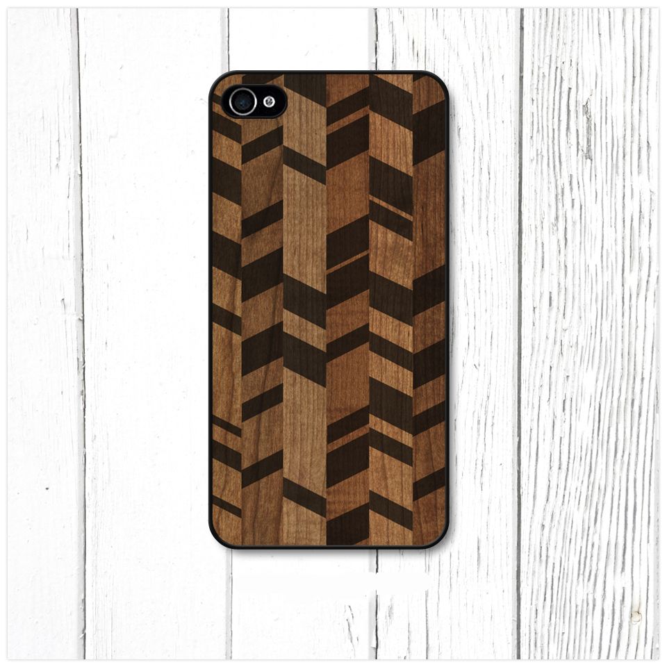 Brown Chevron on Wood   iPhone Case Cover    032