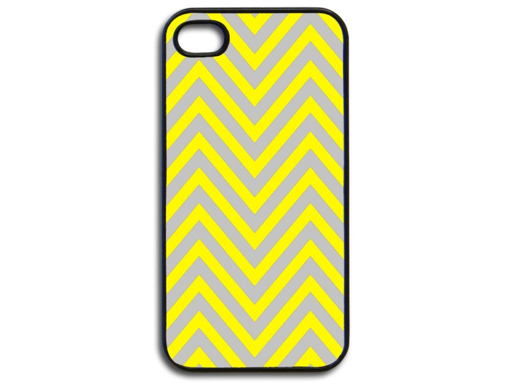 Gray Yellow Print   iPhone Case Cover    061